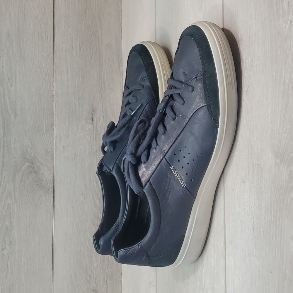 Ecco Mens Leather Loafer Sneakers Danish Design Shoes sz 47/13
